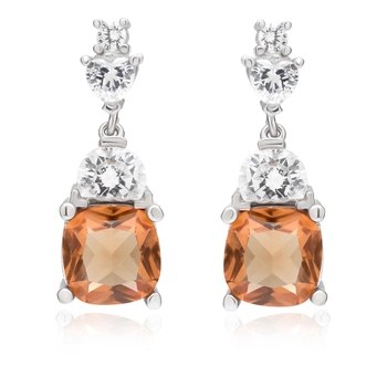 Eleganckie srebrne kolczyki z zultanitem