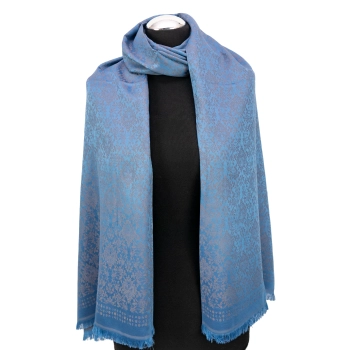 Jedwabny szal - Błękit Bosforu