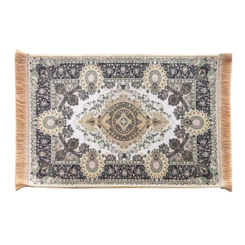 Dywanik dekoracyjny w orientalny wzór medalionu 45 x 30 cm