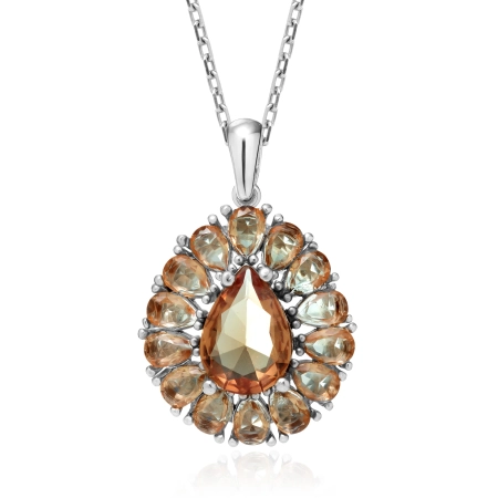 Zjawiskowy naszyjnik srebrny z zultanitami