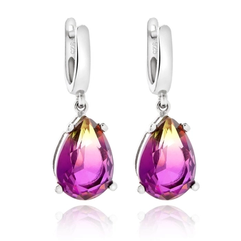 Srebrne kolczyki z ametrynem