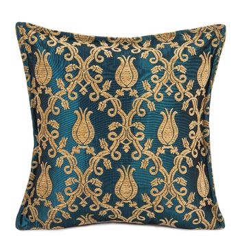 Orientalna poszewka na poduszkę z tkaniny szenilowej 42x42 cm z frędzlami