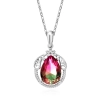 Naszyjnik srebrny z turmalinem arbuzowym Sułtanki Halime