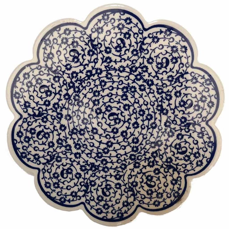 Ceramiczna podstawka pod gorące naczynia 18 cm w orientalny wzór