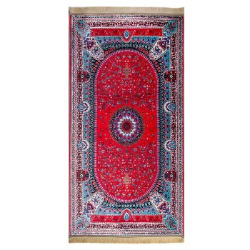 Dywan modlitewny z frędzlami czerwony 60x120 cm