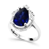 Pierścionek srebrny z szafirem Sułtanki Halime