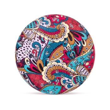 Okrągłe kieszonkowe lusterko w orientalne roślinne wzory - Zawiły ogród