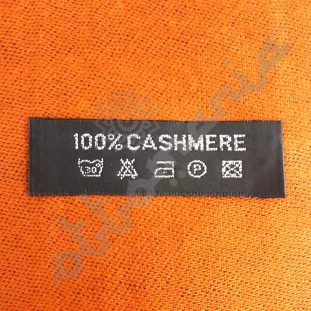 Rudy kaszmirowy szal z osmańskim wzorem