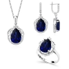 Komplet srebrny z szafirem Sułtanki Halime