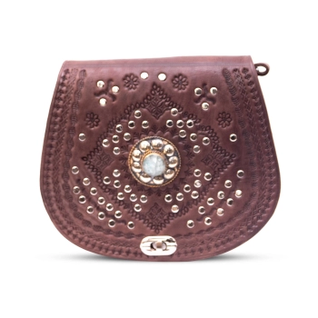 Torebka skórzana - Mahoniowy Blask