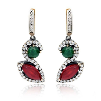 Kolczyki srebrne zakochane łabędzie