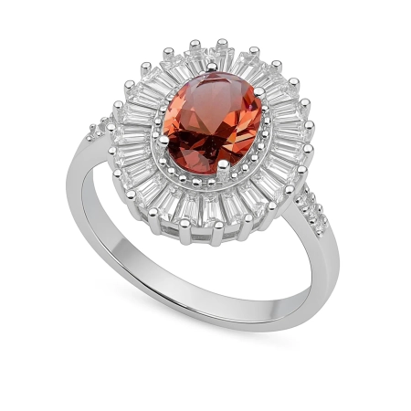 Owalny pierścionek srebrny Sułtanki Safiye z zultanitem