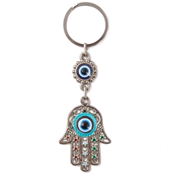 Metalowy brelok do kluczy - Ręka Fatimy