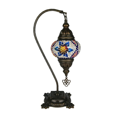 Stołowa lampa mozaikowa z Turcji
