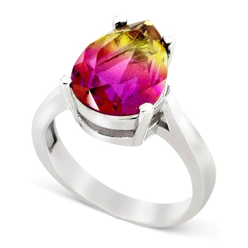 Srebrny pierścień z ametrynem