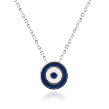 Subtelny srebrny naszyjnik z okiem proroka