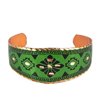 Zielona bransoletka z miedzi