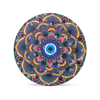 Okrągłe kieszonkowe lusterko z okiem proroka - Zawieszona Modlitwa