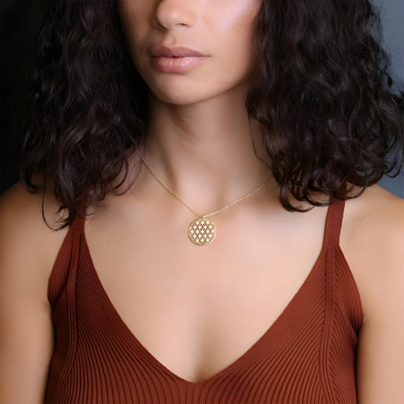 Delikatny pozłacany naszyjnik - srebro 925