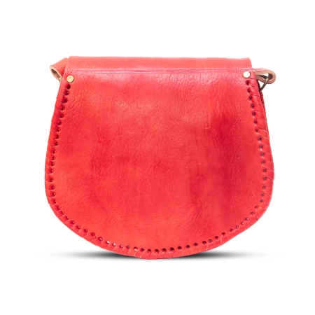 Torebka skórzana - Czerwona Rapsodia