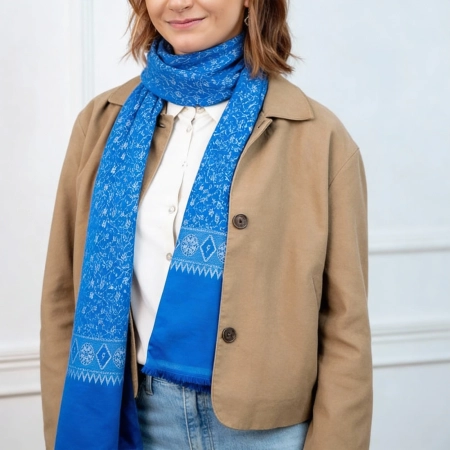 Jedwabny szal - Spokój Porannego Nieba