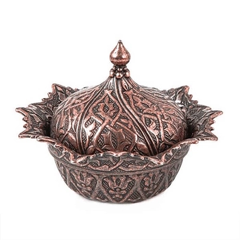 Orientalna mosiężna cukiernica