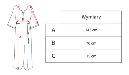Galabija arabska - Turkusowe Wody Essaouiry