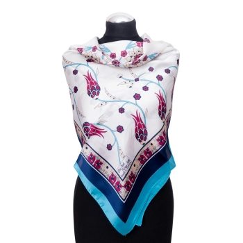 Apaszka orientalna z jedwabiu 90x90 cm - Jedwab Haremu