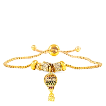 Pozłacana bransoletka z balonem znad Kapadocji