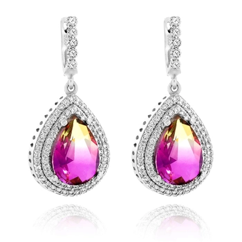 Kolczyki srebrne z ametrynem