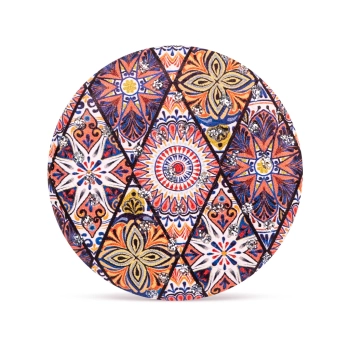 Okrągłe kieszonkowe lusterko w orientalne geometryczne wzory - Turecka Symetria