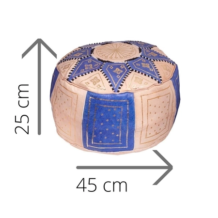 Pufa ze skóry naturalnej z Maroko