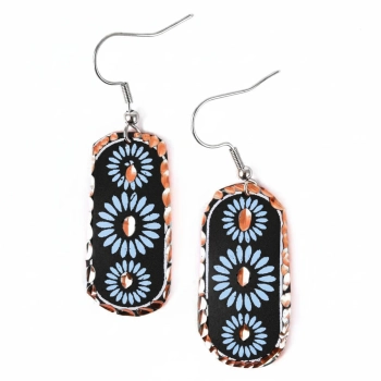 Kolczyki miedziane - Promienne płatki