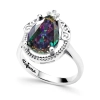 Pierścionek srebrny z mistycznym topazem Sułtanki Halime