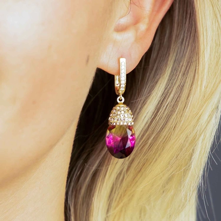 Srebrny komplet z ametrynem - krople znad Bosforu