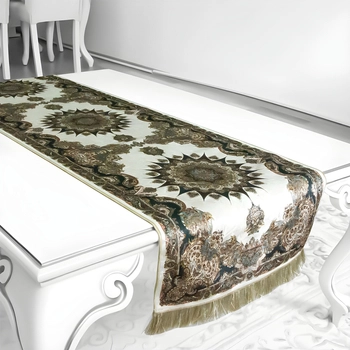 Bieżnik na stół - Biesiada w Beżowym Byzantium