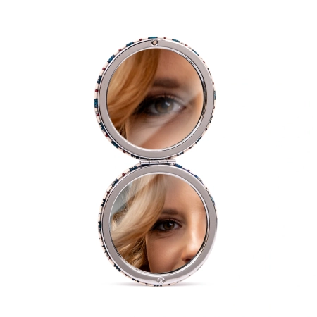 Okrągłe kieszonkowe lusterko w orientalne geometryczne wzory - Z wnętrza Mihrabu