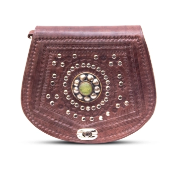 Torebka skórzana - Brązowy Cień Medyny