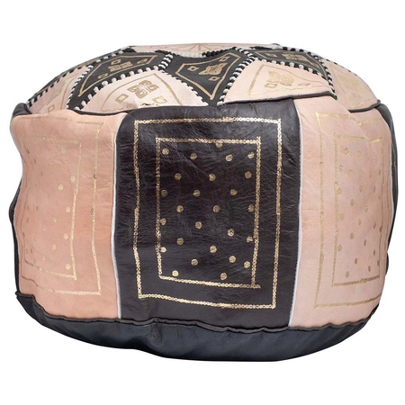 Orientalna skórzana pufa z Maroko