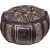 Czarna skórzana pufa z Maroko