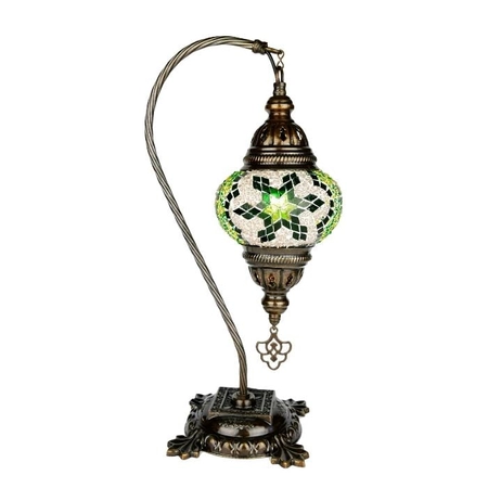 Turecka lampa mozaikowa na stół