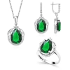 Komplet srebrny ze szmaragdem Sułtanki Halime