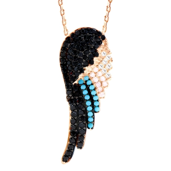 Pozłacany naszyjnik skrzydło anioła