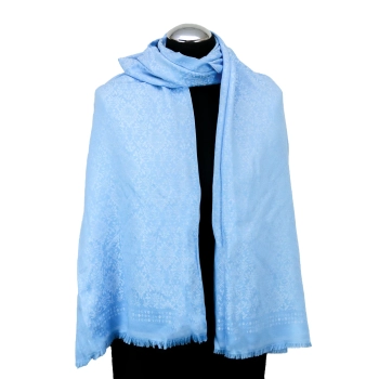 Jedwabny szal - Poranny Błękit