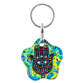 Szklany brelok do kluczy w kształcie gwiazdki