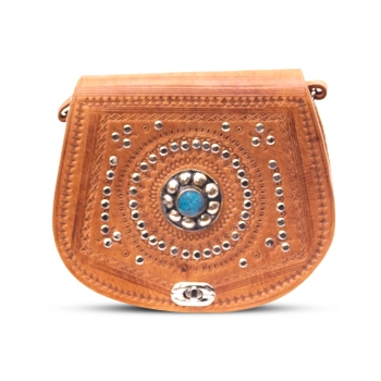 Torebka skórzana - Cynamonowa Elegancja