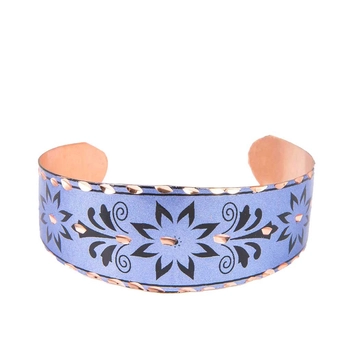 Bransoletka z miedzi w kolorze granatowym