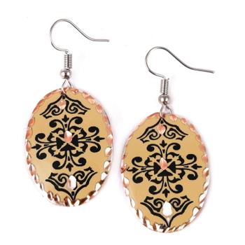 Masywne kolczyki z miedzi