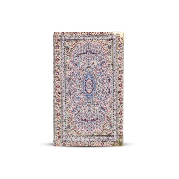 Mały notes w twardej oprawie - jasny orientalny wzór 14 x 8,5 cm