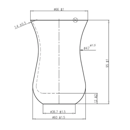 Szklanka turecka do herbaty - spodek + filiżanka